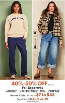 Boscov's Fall Separates offer