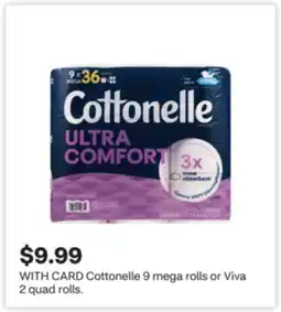 CVS Cottonelle 9 mega rolls or Viva 2 quad rolls offer