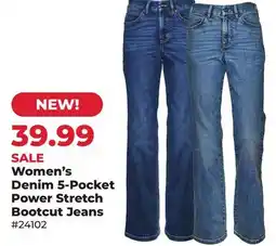 Runnings Women's Denim 5-Pocket Power Stretch Bootcut Jeans offer