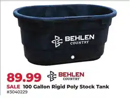 Runnings 100 Gallon Rigid Poly Stock Tank offer