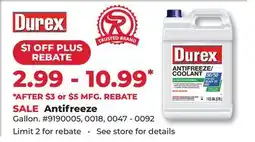 Runnings Durex Antifreeze offer