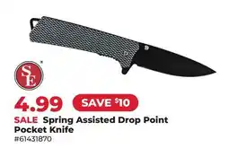 Runnings Spring Assisted Drop Point Pocket Knife offer