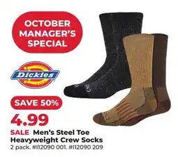 Runnings Men's Steel Toe Heavyweight Crew Socks offer