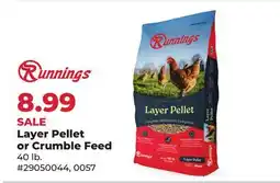 Runnings Layer Pellet or Crumble Feed offer