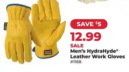 Runnings Men's HydraHyde Leather Work Gloves offer