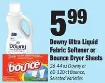 Sentry Downy Ultra Liquid Fabric Softener or Bounce Dryer Sheets offer