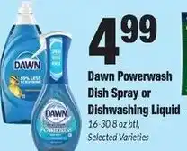 Sentry Dawn Powerwash Dish Spray or Dishwashing Liquid offer