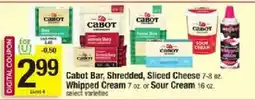 Shaw's Cabot Bar, Shredded, Sliced Cheese offer