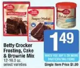 Shaw's Betty Crocker Frosting, Cake & Brownie Mix offer