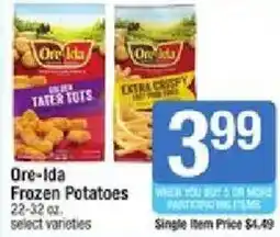 Shaw's Ore-Ida Frozen Potatoes offer