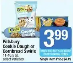 Shaw's Pillsbury Cookie Dough or Cornbread Swirls offer