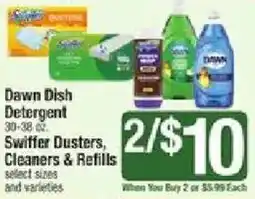 Shaw's Dawn Dish Detergent, Swiffer Dusters, Cleaners & Refills offer