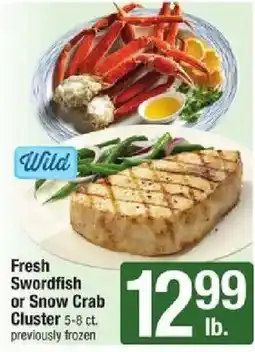 Shaw's Wild Fresh Swordfish or Snow Crab Cluster offer