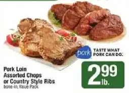 Shaw's Pork Loin Assorted Chops or Country Style Ribs offer
