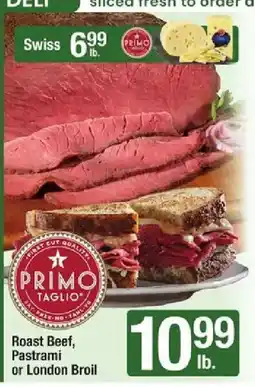 Shaw's Primo Taglio Roast Beef, Pastrami or London Broil offer