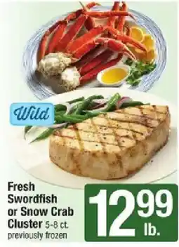 Star Market Wild Fresh Swordfish or Snow Crab Cluster offer