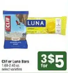 Star Market Clif or Luna Bars offer