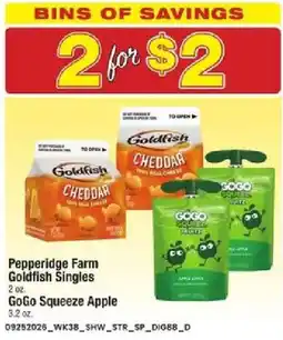 Star Market Pepperidge Farm Goldfish Singles offer
