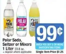 Polar Soda, Seltzer or Mixers