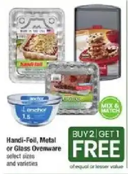 Star Market Handi-Foil, Metal or Glass Ovenware offer