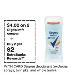 CVS Degree deodorant offer