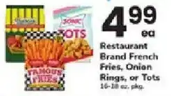 ACME Restaurant Brand French Fries, Onion Rings, or Tots offer