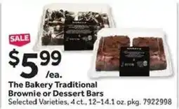 Stop&Shop The Bakery Traditional Brownie or Dessert Bars offer