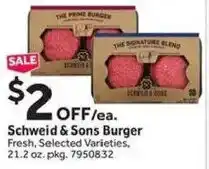 Stop&Shop Schweid & Sons Burger offer