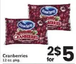 ACME Ocean Spray cranberries offer