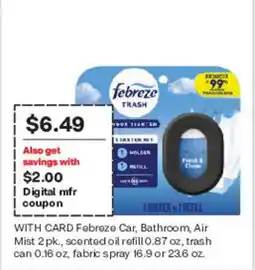 CVS Febreze Car, Bathroom, Air Mist 2 pk offer