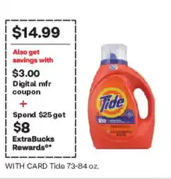 CVS Tide laundry detergent offer