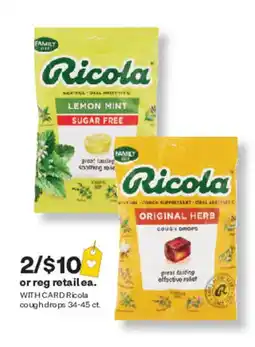 CVS Ricola cough drops offer