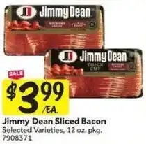 Stop&Shop Jimmy Dean Sliced Bacon offer