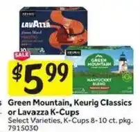 Stop&Shop Green Mountain, Keurig Classics or Lavazza K-Cups offer