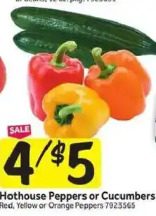 Stop&Shop Hothouse Peppers or Cucumbers offer