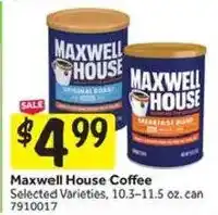 Stop&Shop Maxwell House Coffee offer
