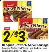 Stop&Shop Banquet Brown 'N Serve Sausage offer