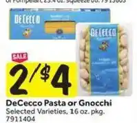 Stop&Shop DeCecco Pasta or Gnocchi offer