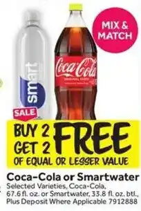 Stop&Shop Coca-Cola or Smartwater offer