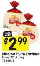 Stop&Shop Mission Fajita Tortillas offer