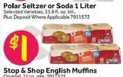 Stop&Shop Polar Seltzer or Soda offer