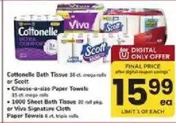 ACME Cottonelle Bath Tissue or Scott Paper Towels offer