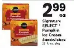 ACME Signature Select Pumpkin Ice Cream Sandwiches offer