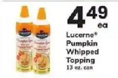 ACME Lucerne pumpkin whipped topping offer
