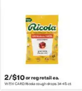 CVS Ricola cough drops offer