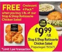 Stop&Shop Stop & Shop Rotisserie Chicken Salad offer