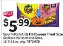 Stop&Shop Sour Patch Kids Halloween Treat Size offer