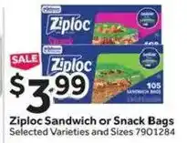 Stop&Shop Ziploc Sandwich or Snack Bags offer