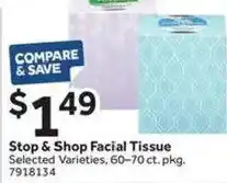Stop&Shop Stop & Shop Facial Tissue offer
