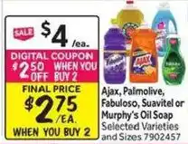 Stop&Shop Ajax, Palmolive, Fabuloso, Suavitol or Murphy's Oil Soap offer